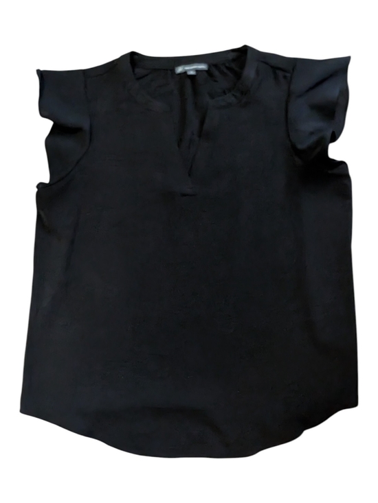 Adrianna Papell Tops - Adrianna Papell Black Flutter Sleeve V-Neck Blouse